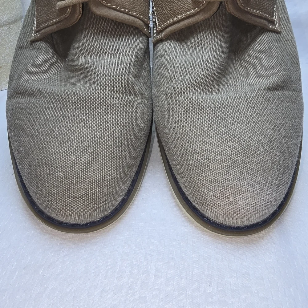 HAWKER RYE MENS ABELU CANVAS SPORT DERBY SHOE BEIGE TAN SIZE 10